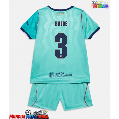 Camiseta Barcelona Alejandro Balde #3 Tercera Equipación Replica 2026-27 para niños mangas cortas (+ Pantalones cortos)